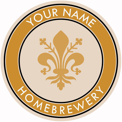 Your Name Here Fleur de lis Beer Coaster
