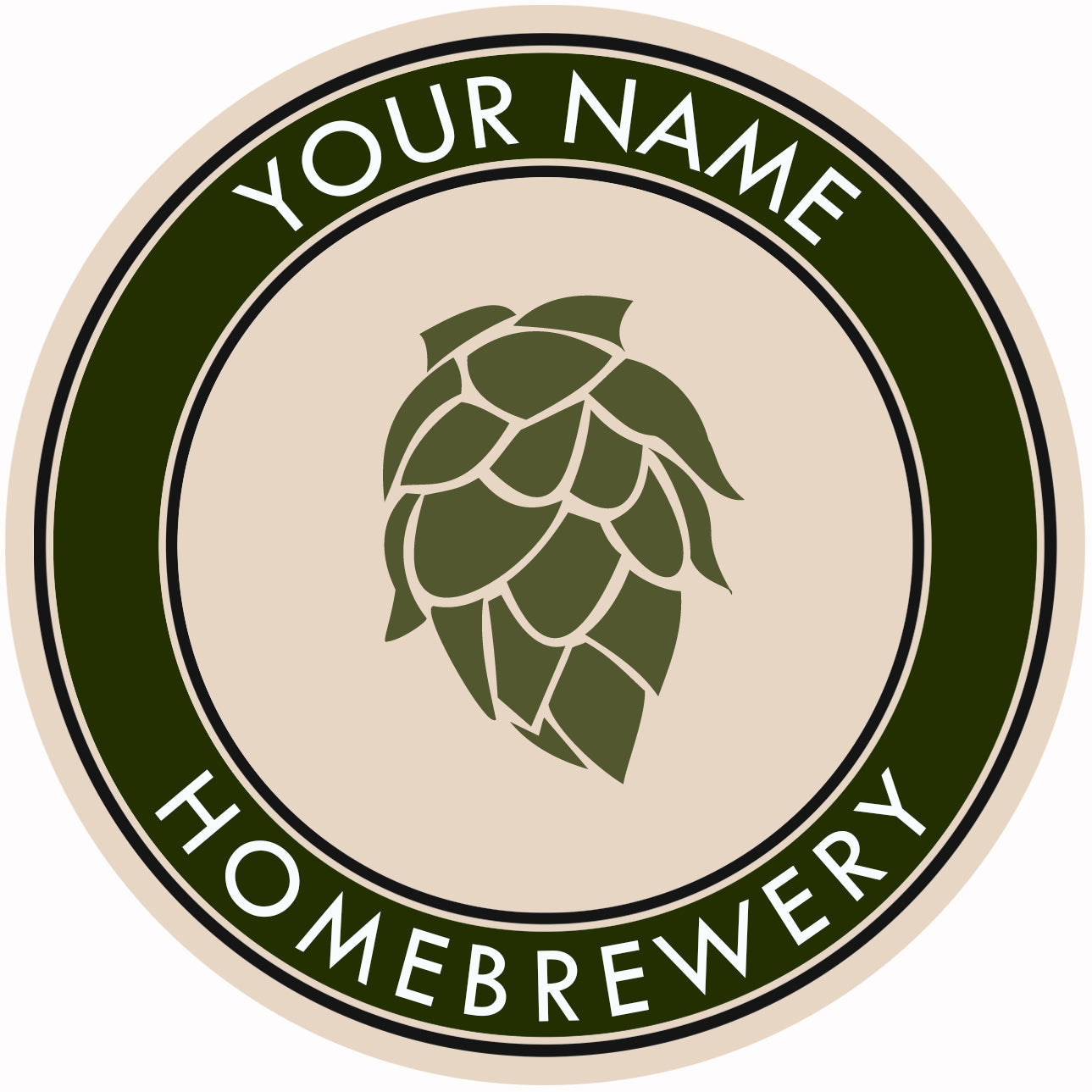 Your Name Here Hop Cone Beer Coaster