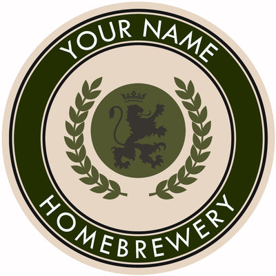 Your Name Here English Lion Beer Coaster