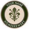Your Name Here Fleur de lis Beer Coaster