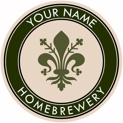 Your Name Here Fleur de lis Beer Coaster