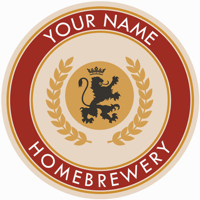 Your Name Here English Lion Beer Coaster