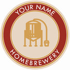 Personalized beer coaster mockup with conical fermenter logo and color-band options