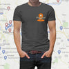Drink Local Craft Beer Grey T-Shirt with Google Map