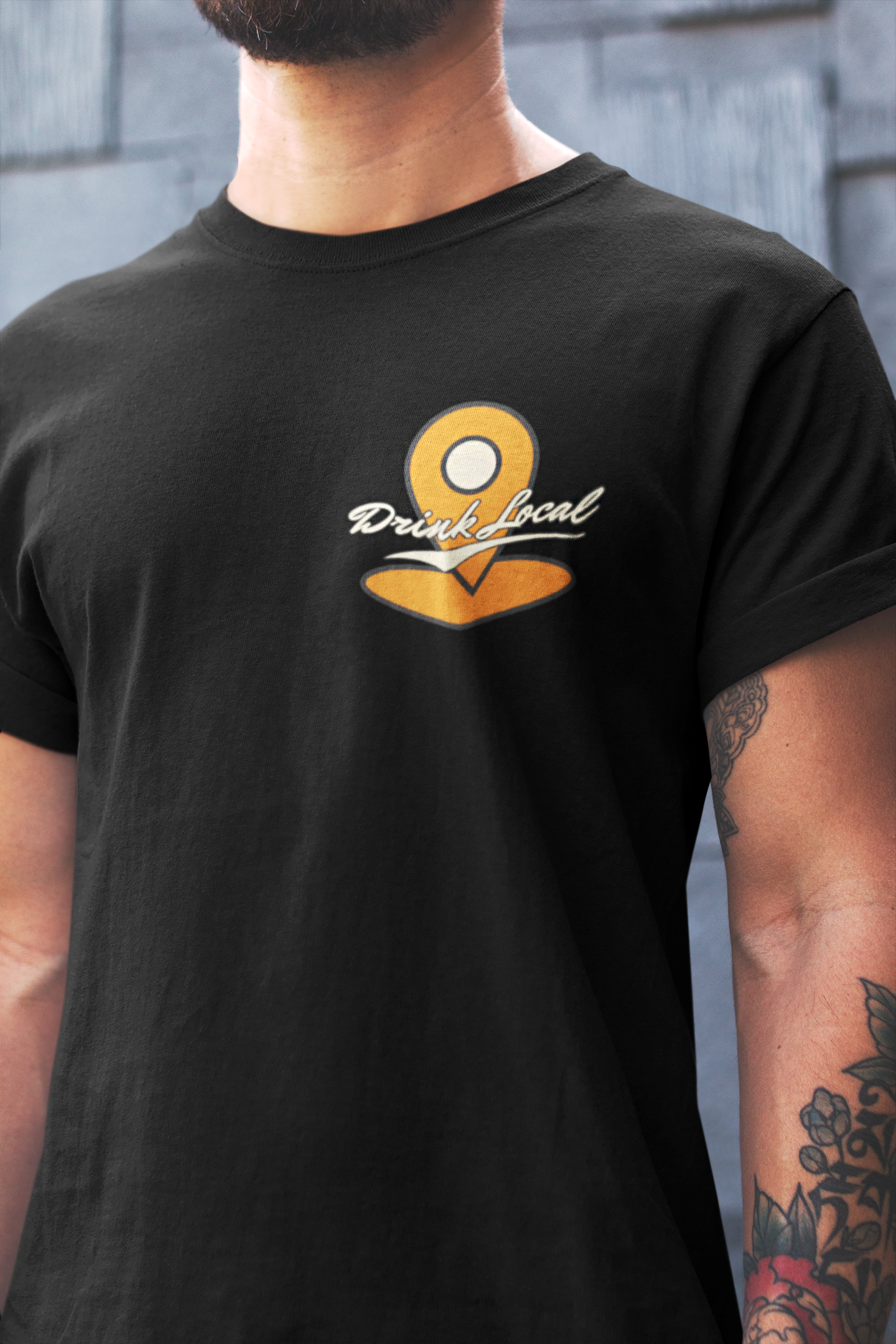 Black craft beer shirt promoting support for local breweries