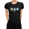 Front view of black Beer Life Bar T-shirt, perfect for gamer and craft beer fans