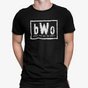 Front view of the bWO tee, featuring large stylized lettering for craft beer fans