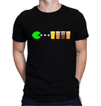 Hop-Man beer t-shirt featuring hop cone styled like Pac-Man