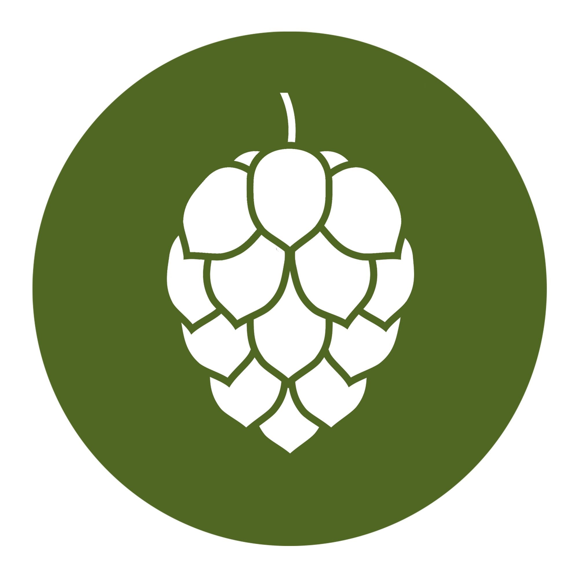 Green Hop Cone beer coaster for craft beer lovers