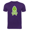 Hop Skull and Crossbones Craft Beer Purple T-Shirt Flat