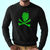 Longsleeve beer shirt with green hops and crossbones graphic