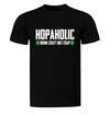 Black Hopaholic Drink Craft Not Crap Beer T-Shirt Flat Image