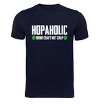 Craft beer tee with ‘Drink Craft Not Crap’ and hop cone graphics