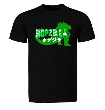 Black Hopzilla King of All Monster Beers T-Shirt flat