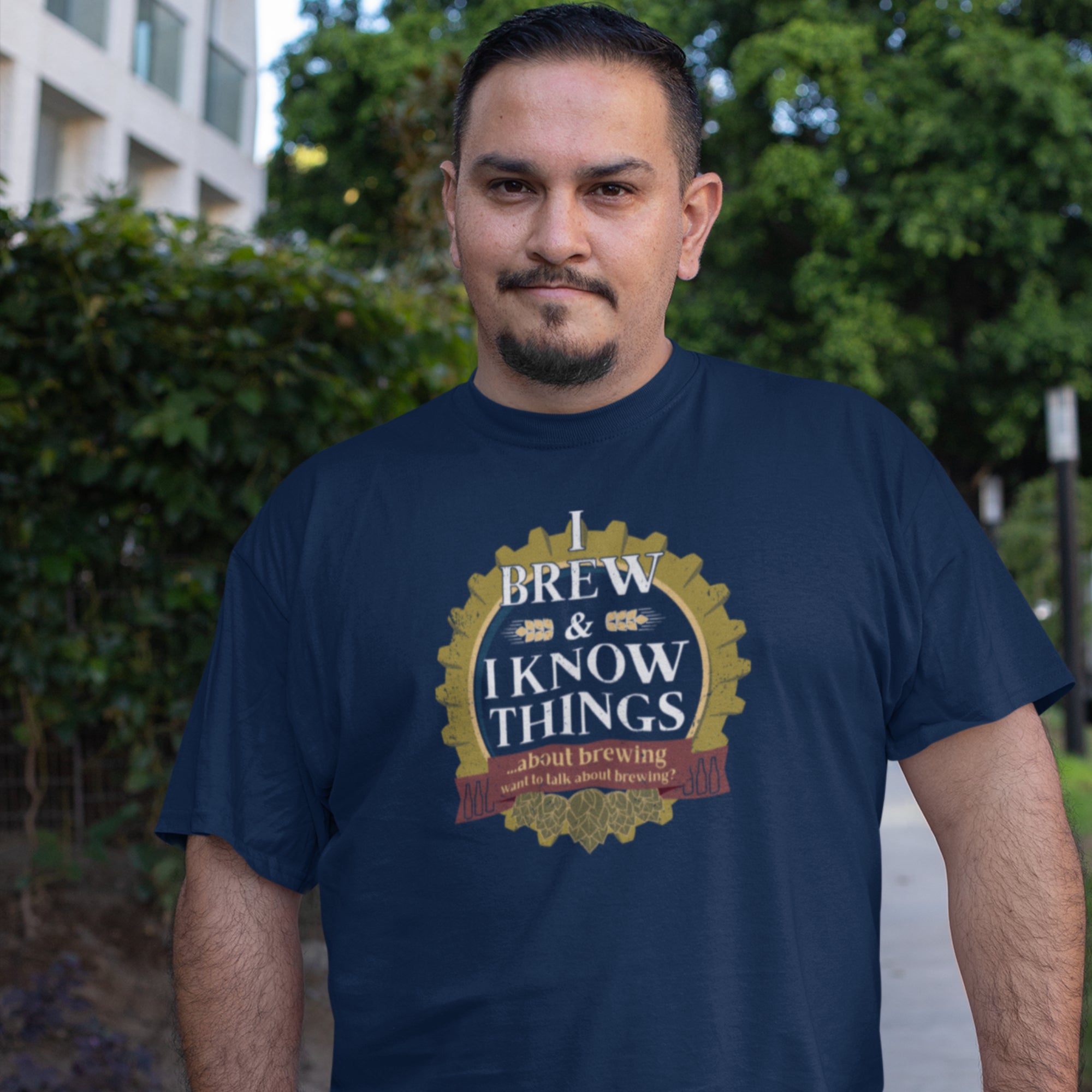 Brewing quote shirt for mash-day enthusiasts.