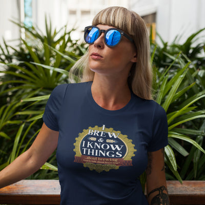 I brew and I know things t-shirt action shot
