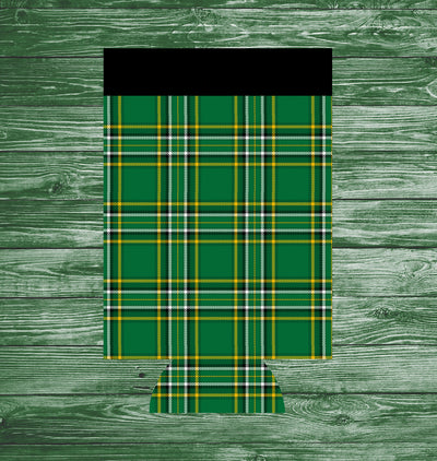 Green Tartan Kilt Can Hugger Action Shot Back