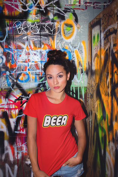 Lifestyle image of someone wearing the shirt, enjoying life, showcasing the fun design.