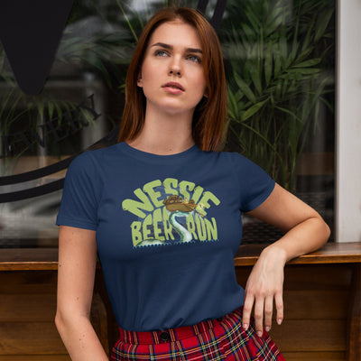 Nessie Beer Run Loch Ness Monster Beer T-Shirt