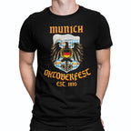 Black t-shirt with imperial eagle crest and beer foam graphic
