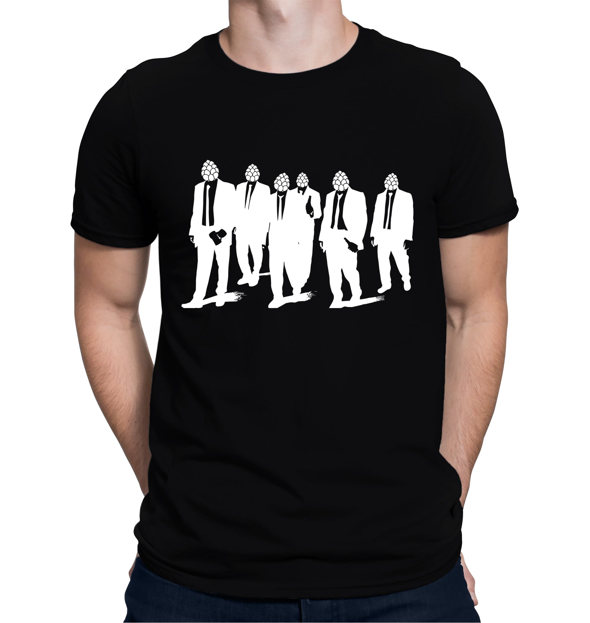 Unisex ringspun cotton shirt with pub crawl hop graphic