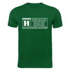 Rated H for Hops Beer T-Shirt Green Flat