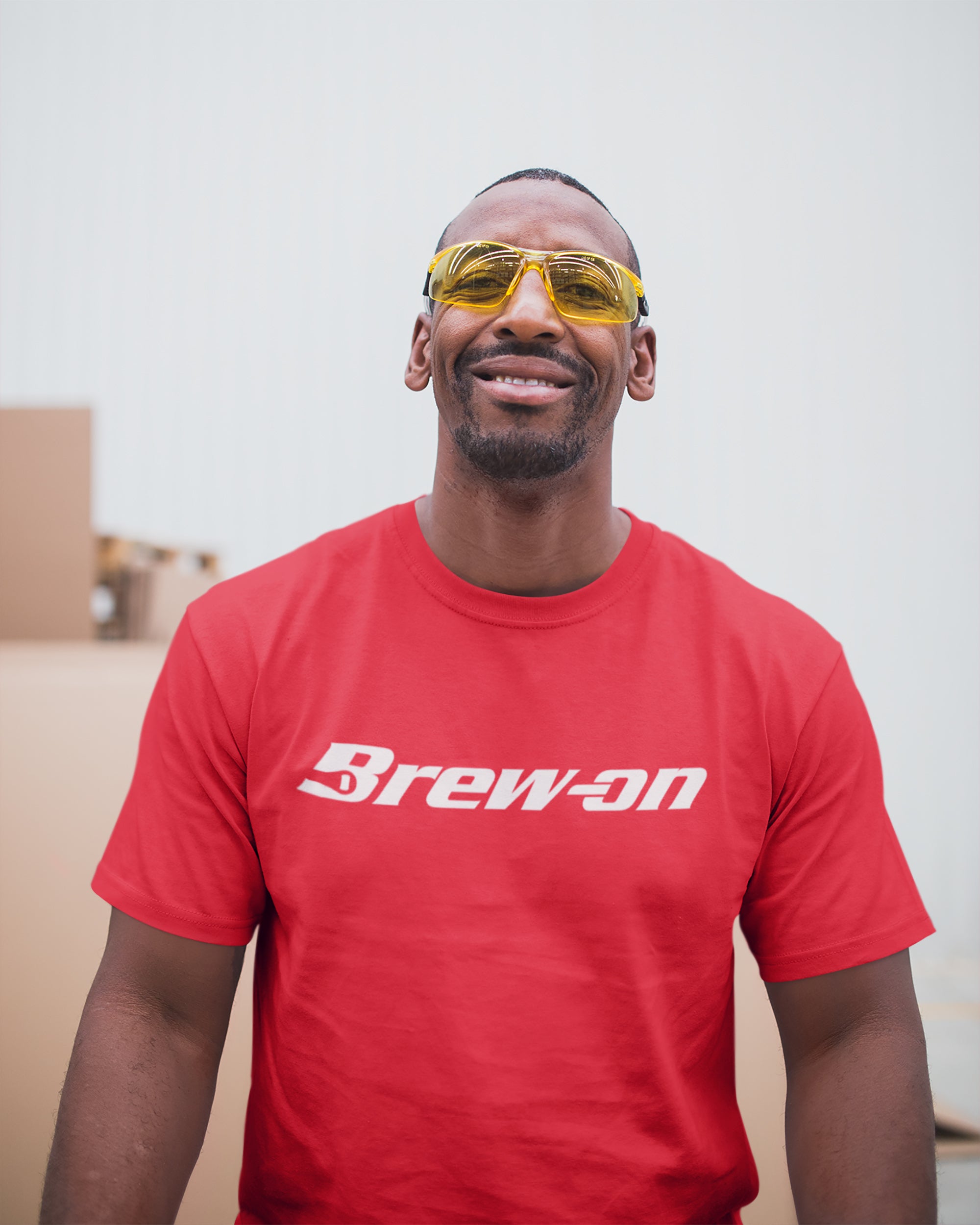Soft ring-spun cotton T-shirt showcasing Brew-On text for homebrew fans