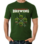 Green t-shirt with crossed brew pot icons labeled Propane, Electric, The Force, Phaser