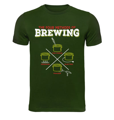 The Four Methods of Homebrewing Craft Beer T-Shirt Flat