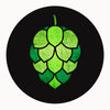 Stained Glass Hop Cone Round Beer Coaster