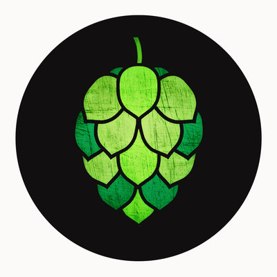 Stained Glass Hop Cone Round Beer Coaster