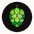 Stained Glass Hop Cone Round Beer Coaster