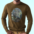 Longsleeve beer shirt with octopus attacking ship for IPA barrels