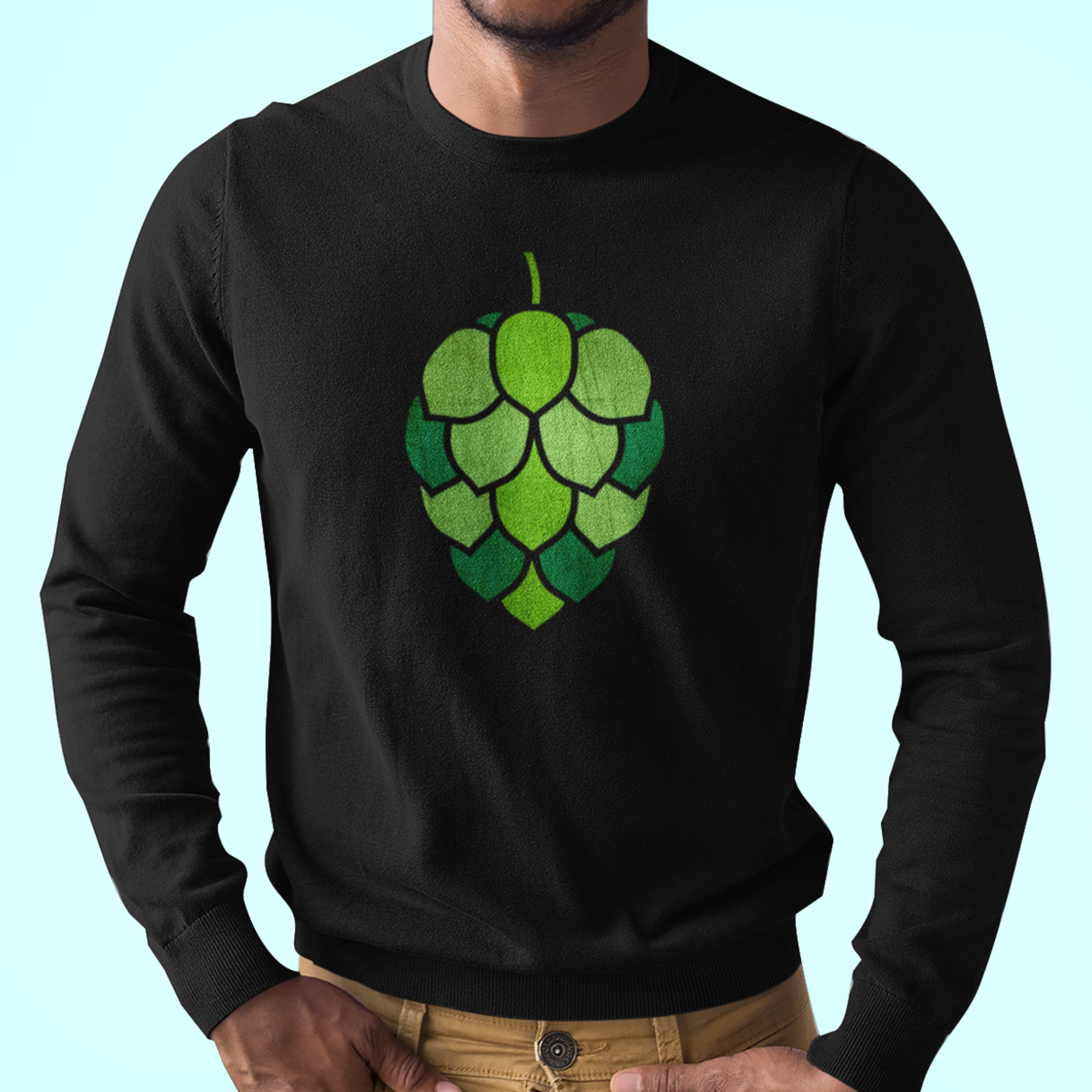 Stained Glass Hop Cone Craft Beer Longsleeve T-Shirt