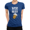 Casual beer lover tee with stylized mug of beer under bold text on women's shirt