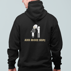 Add More Hops Homebrew Beer zip-up hoodie featuring fun brewing graphics.