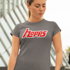 Hopps Homebrewing Craft Beer Women's Grey T-Shirt Model Shot