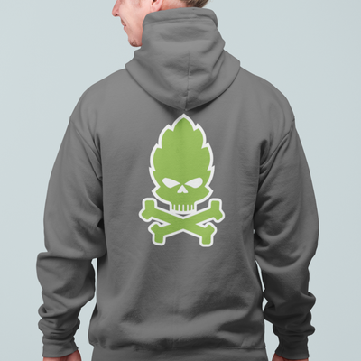 Hop Skull and Crossbones Craft Beer Zip Up Hoodie