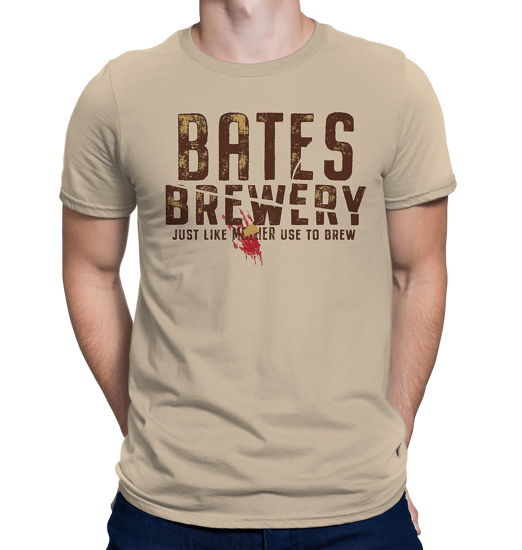 BrewSwag Bates Brewery Beer T-Shirt - Beer Like Mother used to Brew Men / Medium / Tan