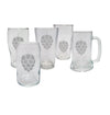 Hop Cone Etched Beer Glass