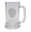 Hop Cone Etched Beer Glass