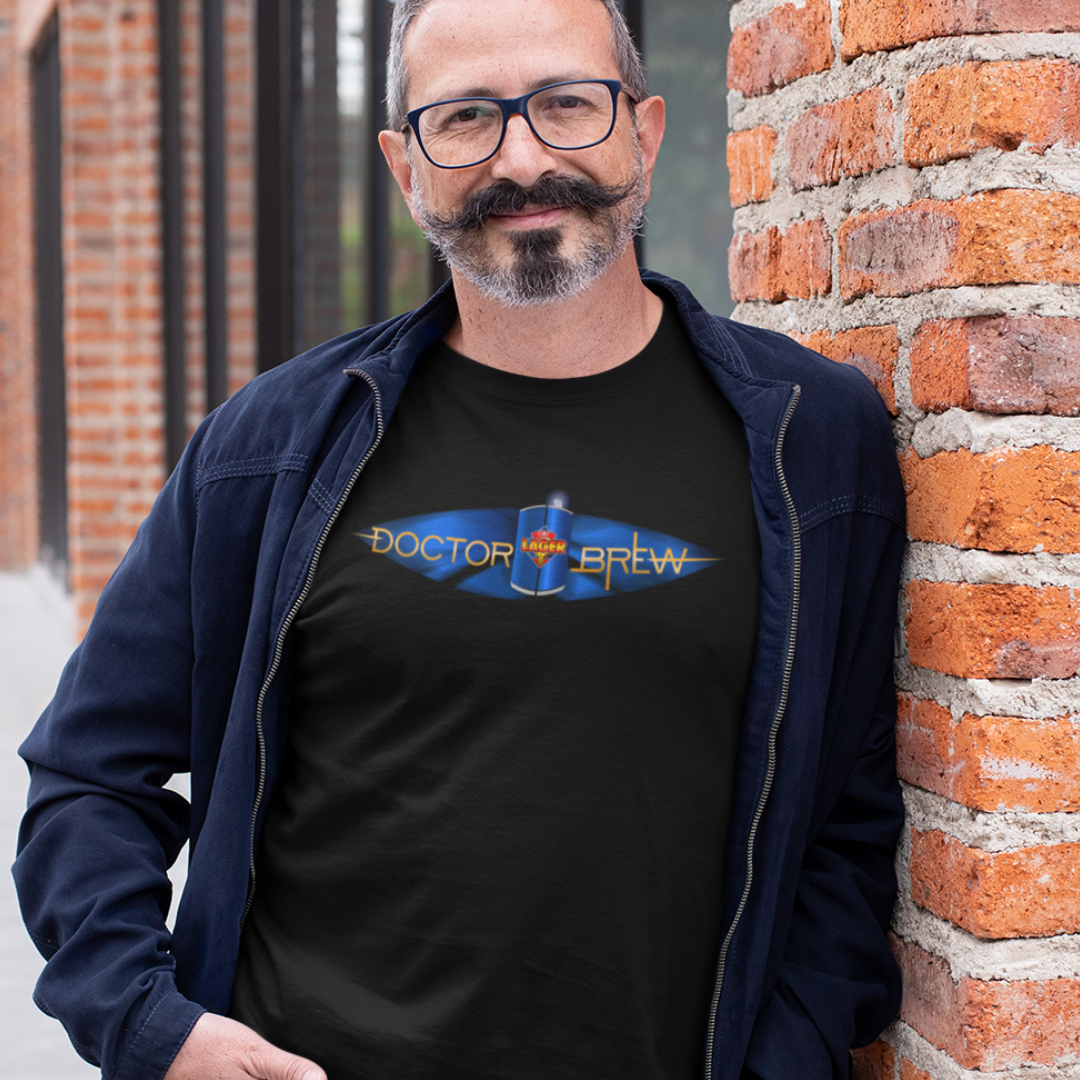 Funny craft beer tee mixing sci-fi and homebrewing