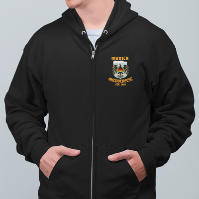 Munich Oktoberfest Eagle Beer Zip Up Hoodie