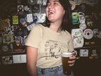 Ring-spun cotton tee with a detailed homebrewing character sheet design