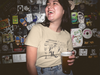 Tan Brewmaster Character Sheet Homebrewing Beer T-Shirt Model Shot