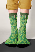 Craft beer socks covered in lush green hop vines