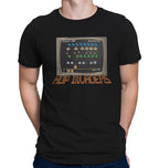 Hop Invaders t-shirt with Space Invaders–style hop cone graphics