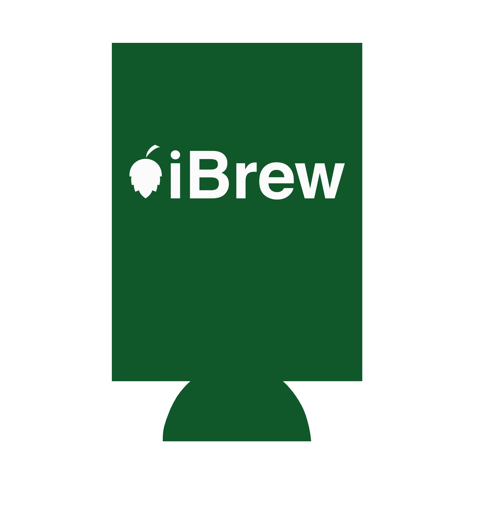 Minimalist neoprene can sleeve with iBrew branding