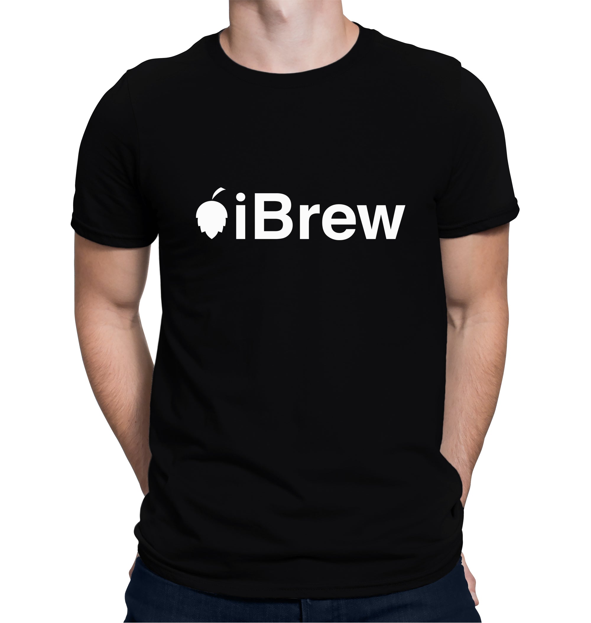 Black iBrew Homebrewer Craft Beer T-Shirt on Model