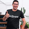 Black iBrew Homebrewer Craft Beer T-Shirt Action Shot